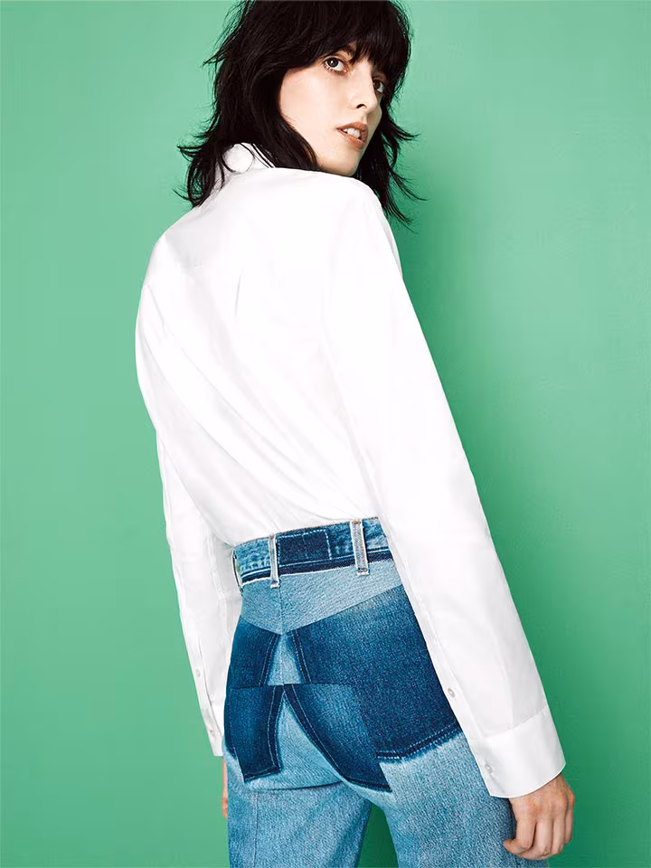 Vetements Reworked Straight Stepped-hem High-rise Jeans