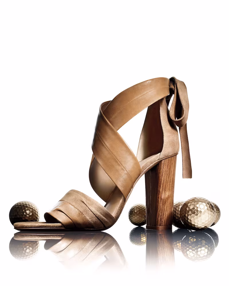 Vince Beatrice Leather & Suede Wrap Sandal
