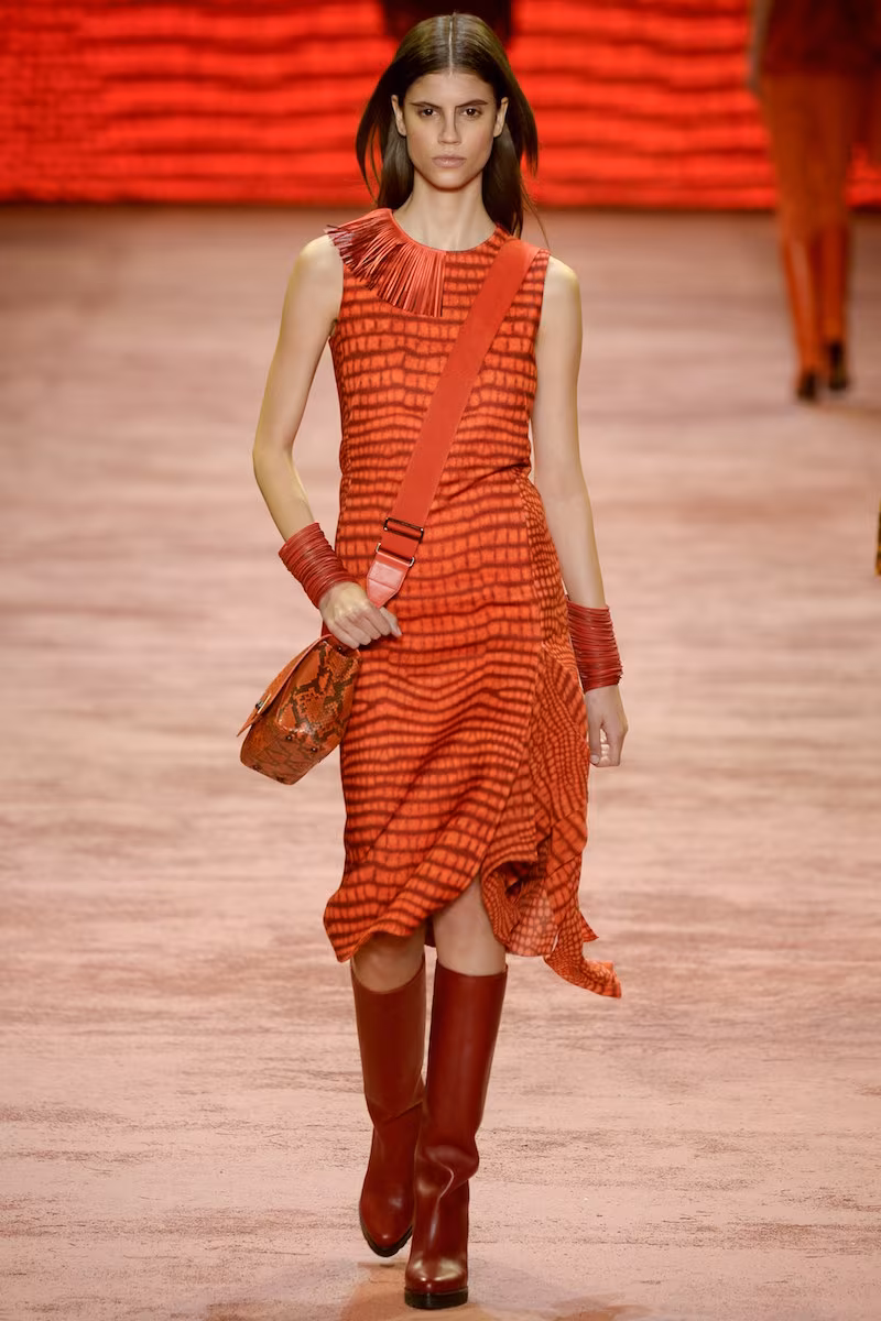Akris Sleeveless Printed Asymmetric Panel Dress