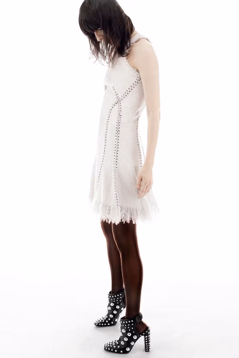 Alexander Wang Metal-Laced Sleeveless Dress