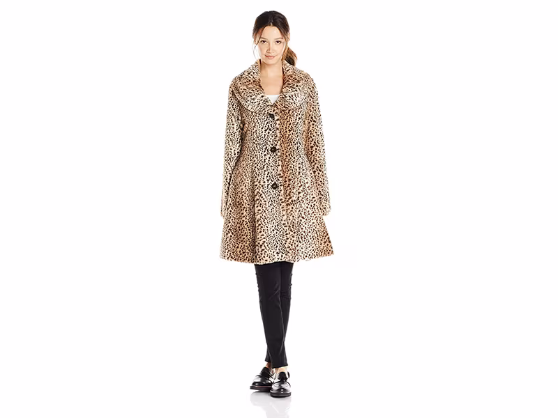 Angie Leopard Print Swing Coat