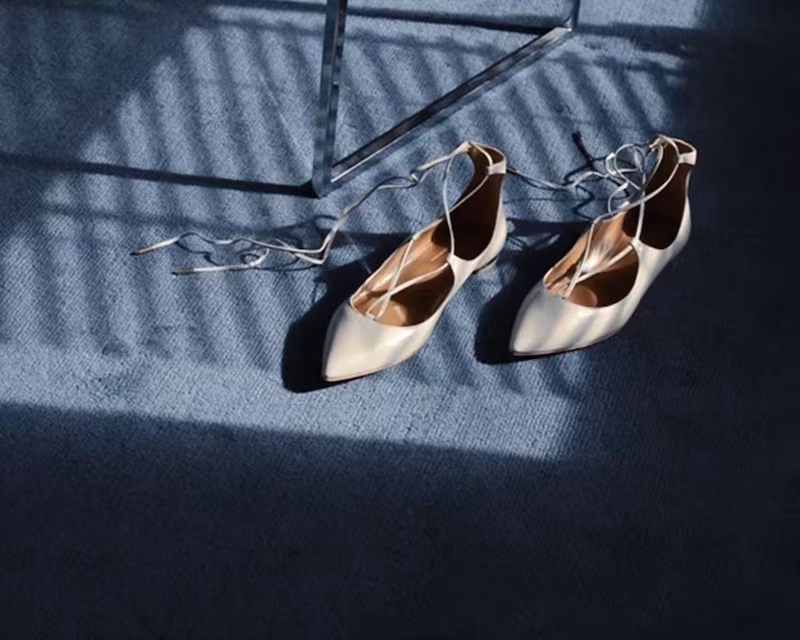 Aquazzura Christy Leather Flats