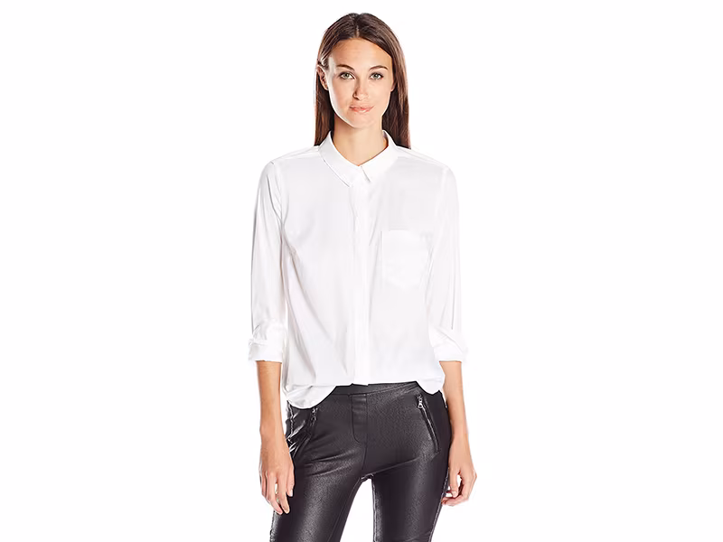 BCBGeneration White One-Pocket Shirt