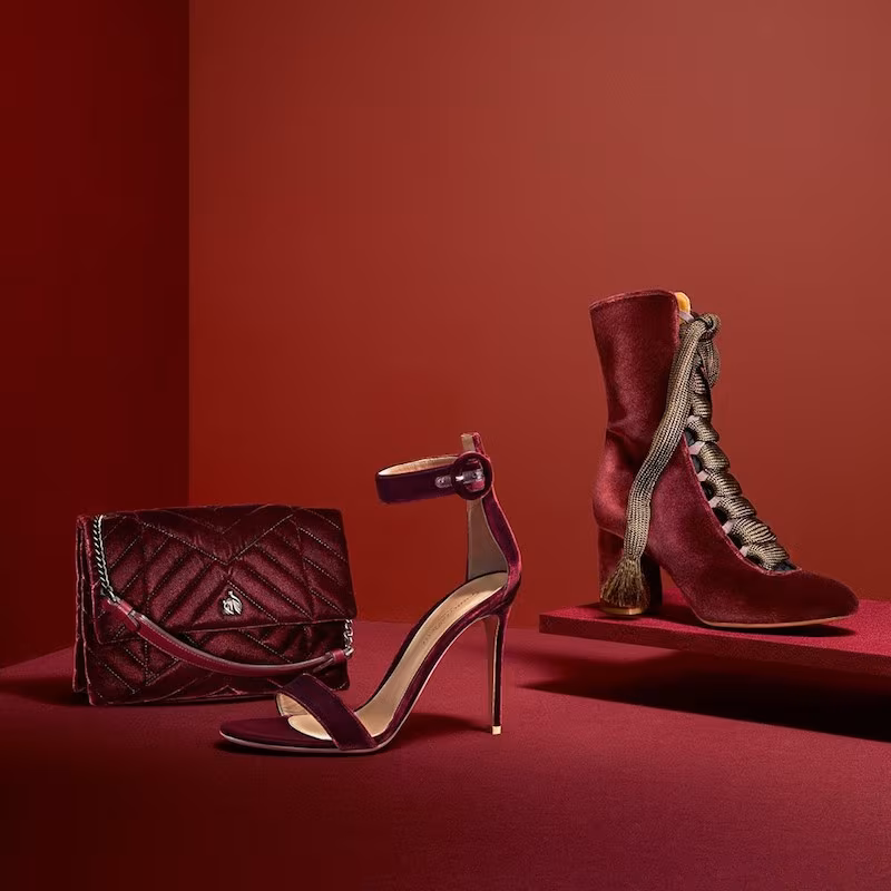 Chloé Harper Lace-Up Velvet Ankle Boots