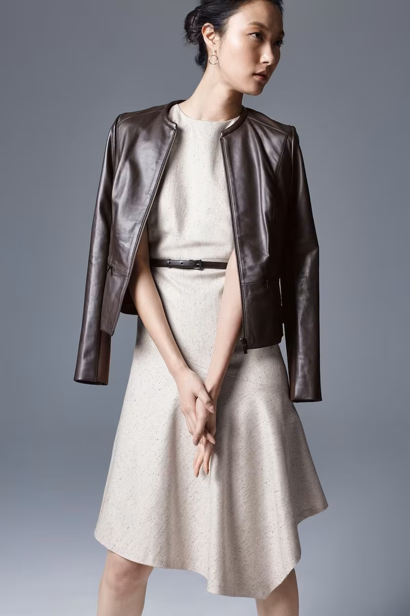 Classiques Entier Leather & Knit Jacket