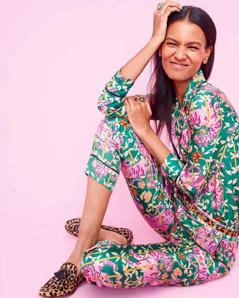 Collection Drake's For J.Crew Pant In Green Bengal Tiger