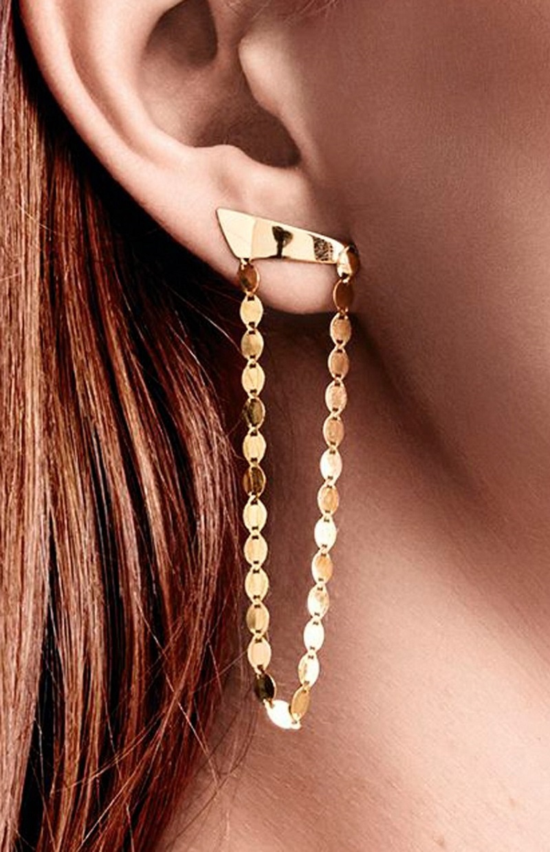 Lana Jewelry Long Nude Chandelier Earrings