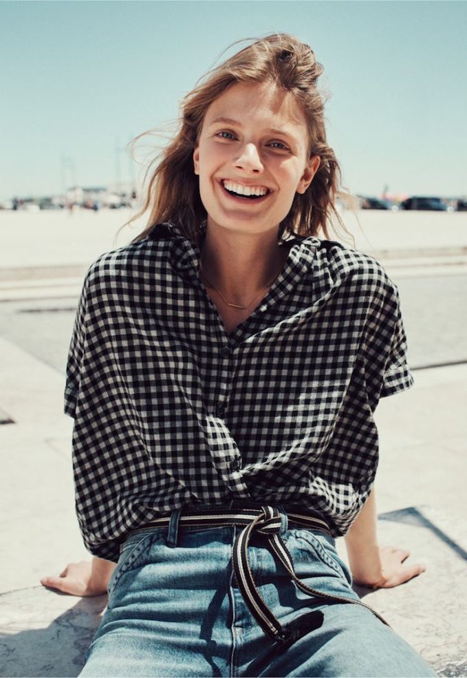 Madewell Central Shirt In Gingham Check