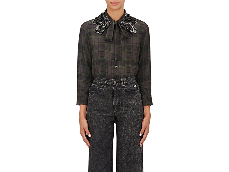 Marc Jacobs Sequin Embellished Crêpe De Chine Shirt