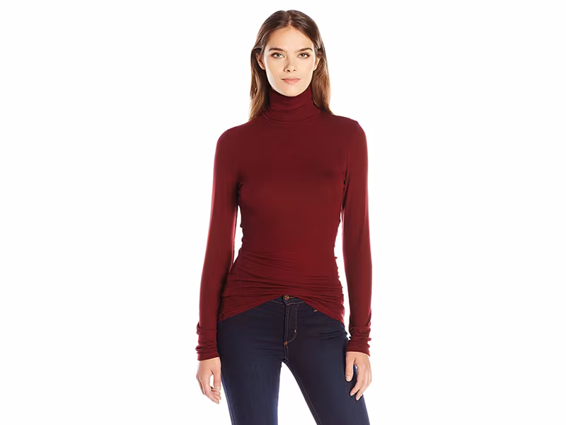 Michael Stars 2X1 Rib Long Sleeve Turtleneck