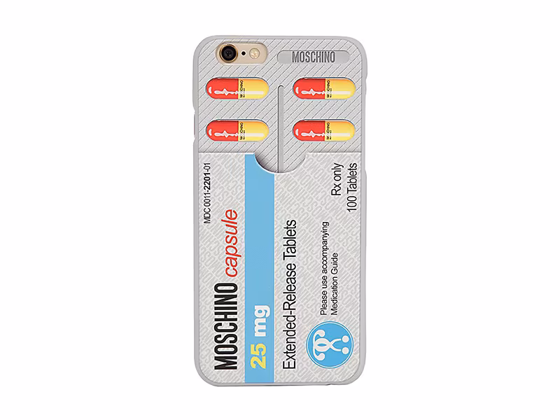 Moschino Pill Pack Printed iPhone Case