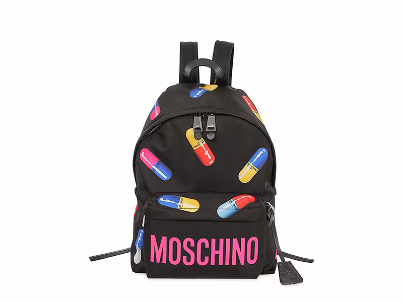 Moschino Pills Printed Nylon Backpack