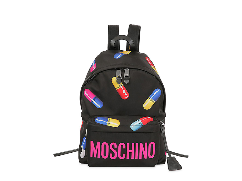 Moschino Pills Printed Nylon Backpack