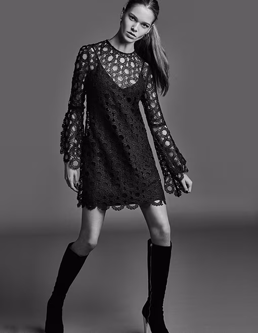 NICHOLAS Long Sleeve Lace Dress
