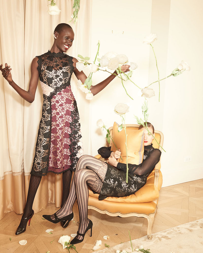 Nanette Lepore Sleeveless Colorblock Lace Midi Dress