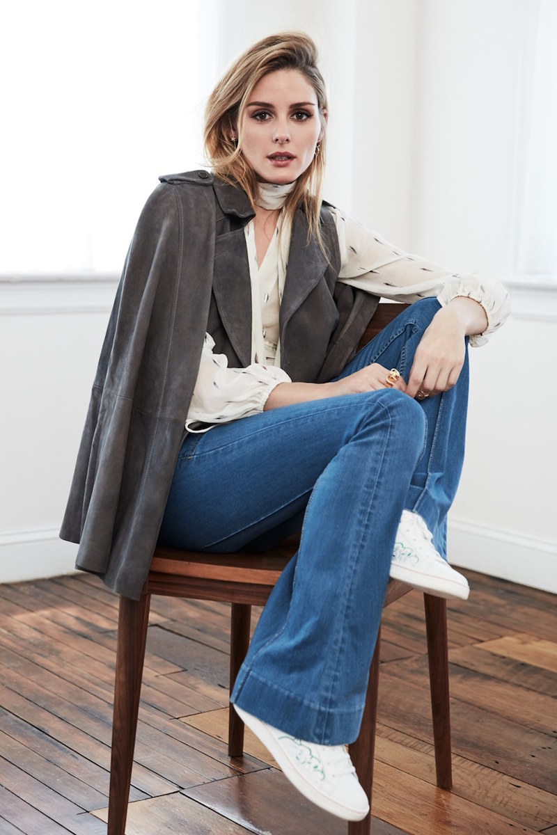 Olivia Palermo + Chelsea28 Suede Trench Vest with Removable Cape