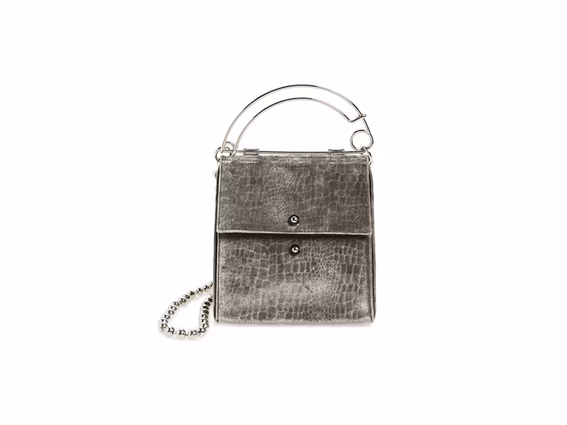 Opening Ceremony Gamma Stamped Velvet Handbag