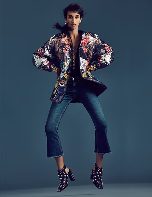 Romance Was Born Embroidered Open Front Long Sleeve Jacket