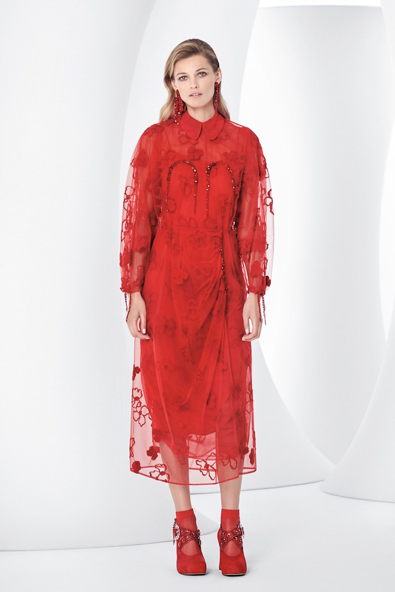 Simone Rocha Spooky Floral Embroidered Dress