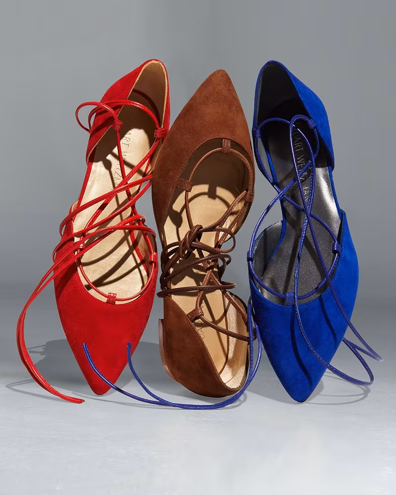 Stuart Weitzman Gilligan Lace-Up dOrsay Flat