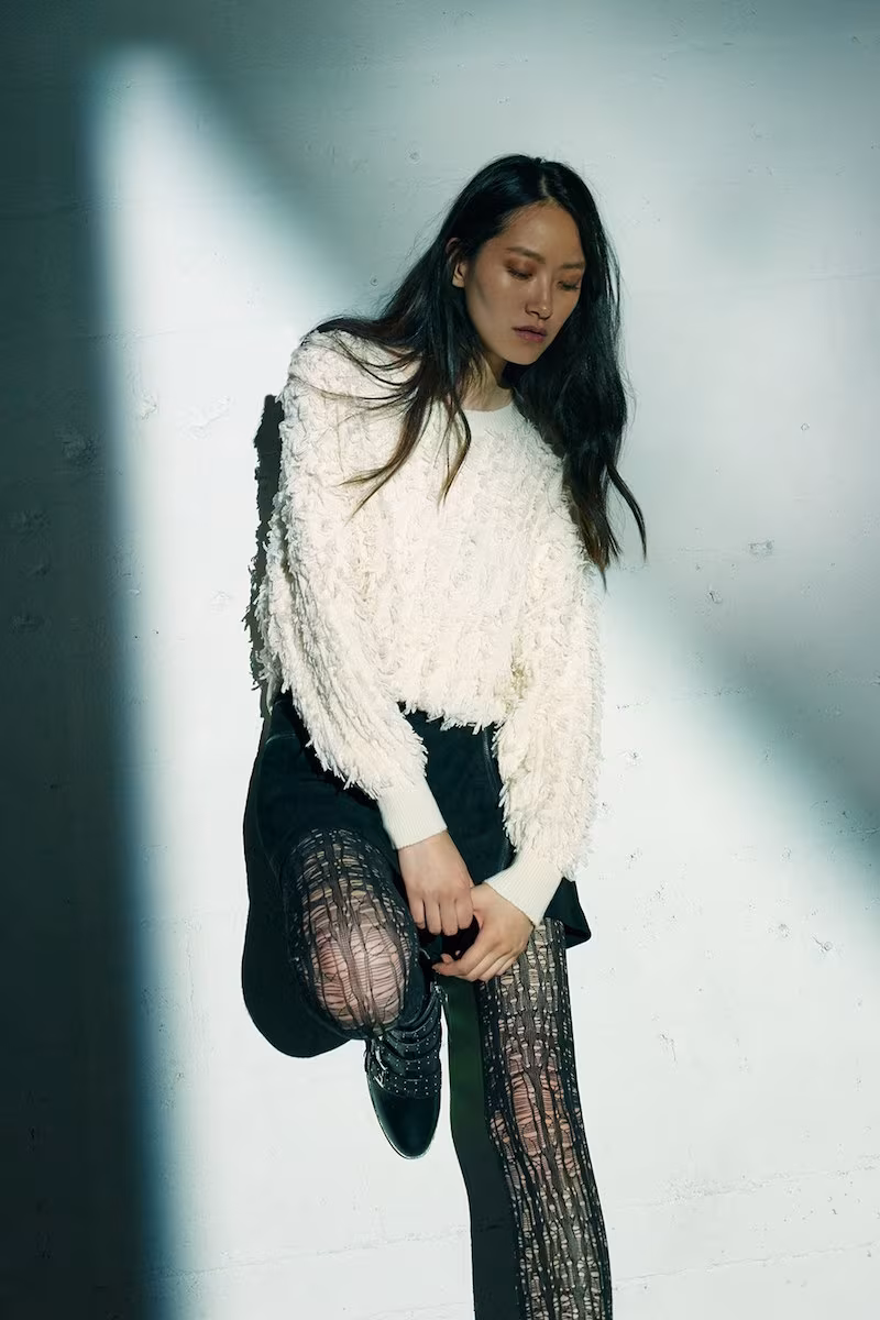 Sun & Shadow Fringe Batwing Sleeve Pullover