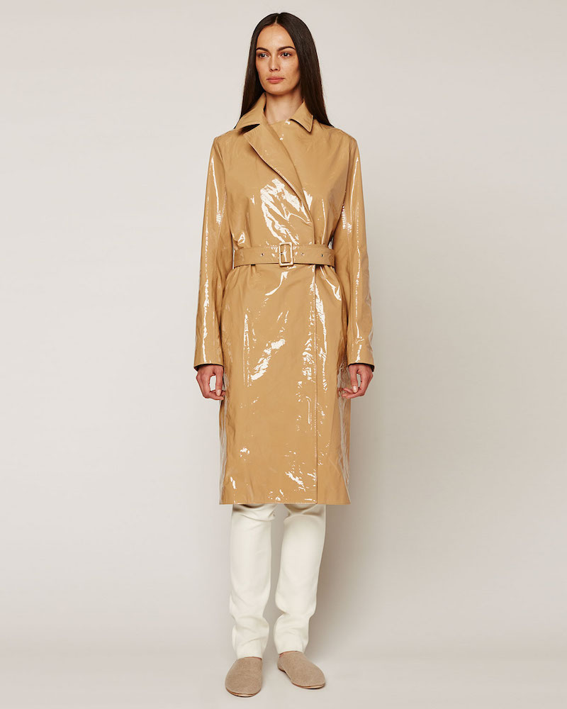 THE ROW Kelma Belted Leather Trenchcoat
