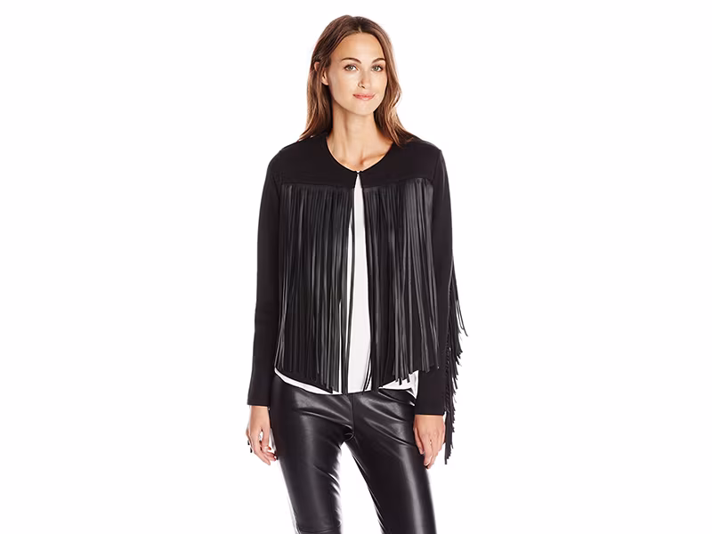 VELVET BY GRAHAM & SPENCER Fringe Jacket