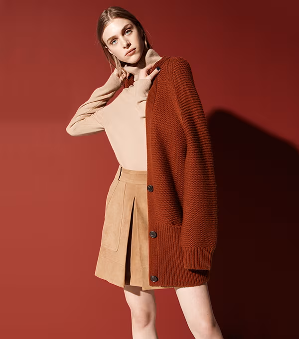 Vince Wool & Cashmere Long V-Neck Cardigan