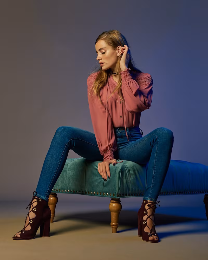 Wayf Russell Paisley Print Chiffon Blouse