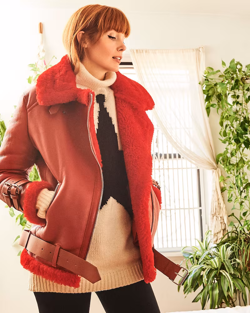 Acne Studios Velocite Shearling Moto Jacket