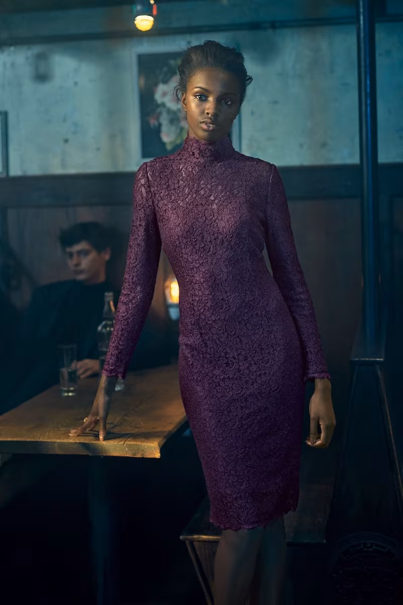 Adrianna Papell Corded Lace Sheath Dress