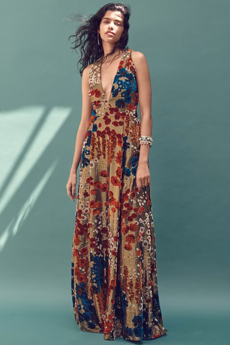 Aidan by Aidan Mattox Aidan Mattox Burnout Velvet Gown