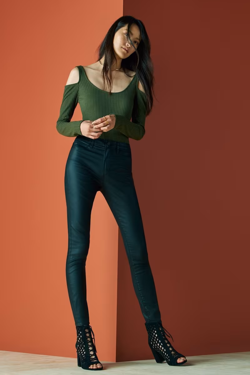Articles of Society Hailey High Rise Coated Skinny Jeans