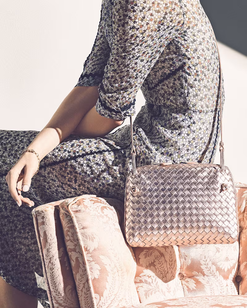 Bottega Veneta Small Intrecciato Grosgrain Crossbody Bag