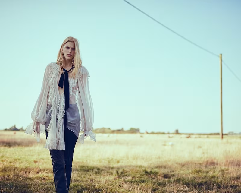Chloé Ruffle-Trimmed Oversized Silk-Crepon Blouse
