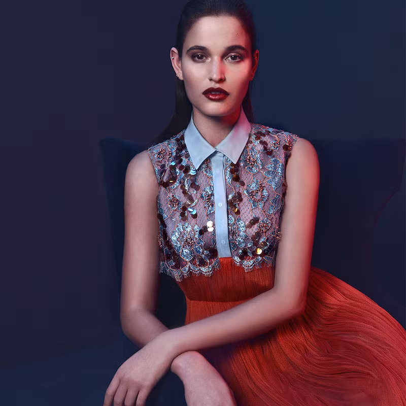 Delpozo Long Tulle Dress
