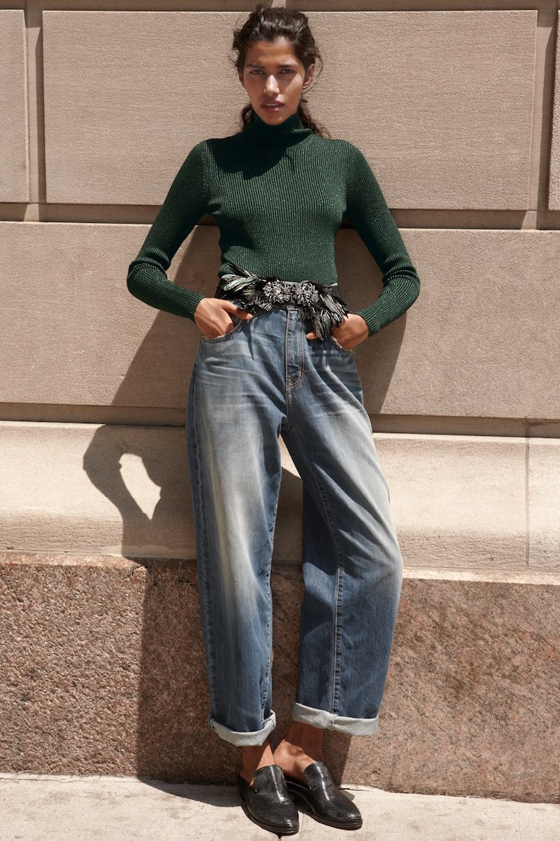 Diane von Furstenberg Tess Metallic Turtleneck Sweater