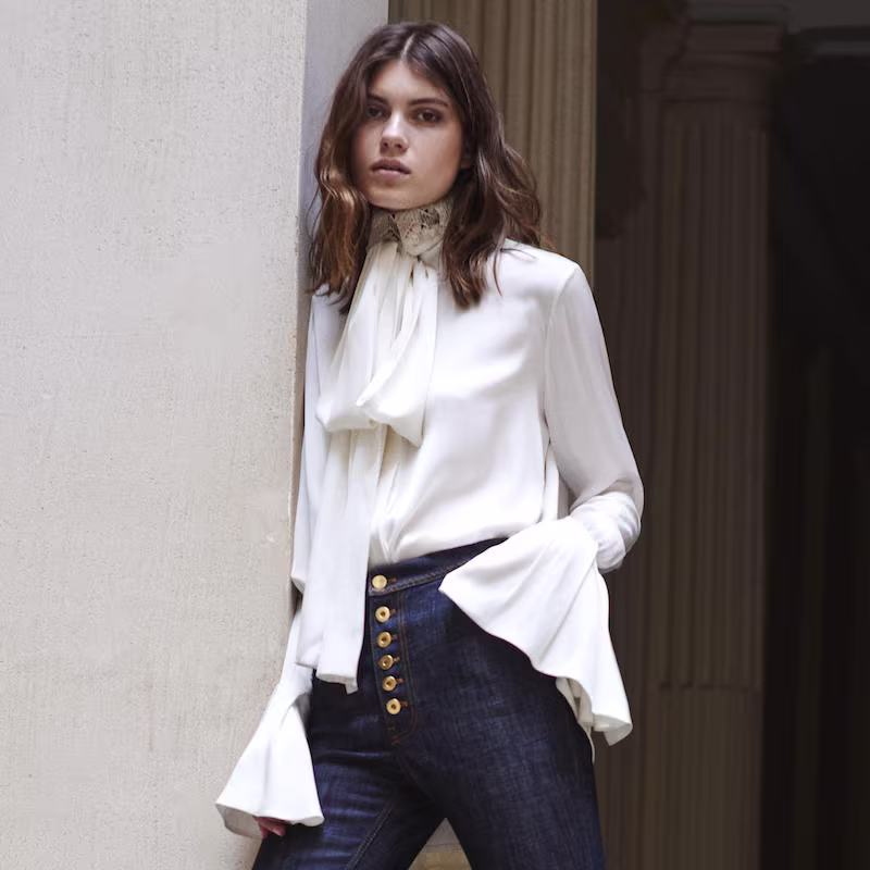 Ellery Little Me Double-Georgette Blouse