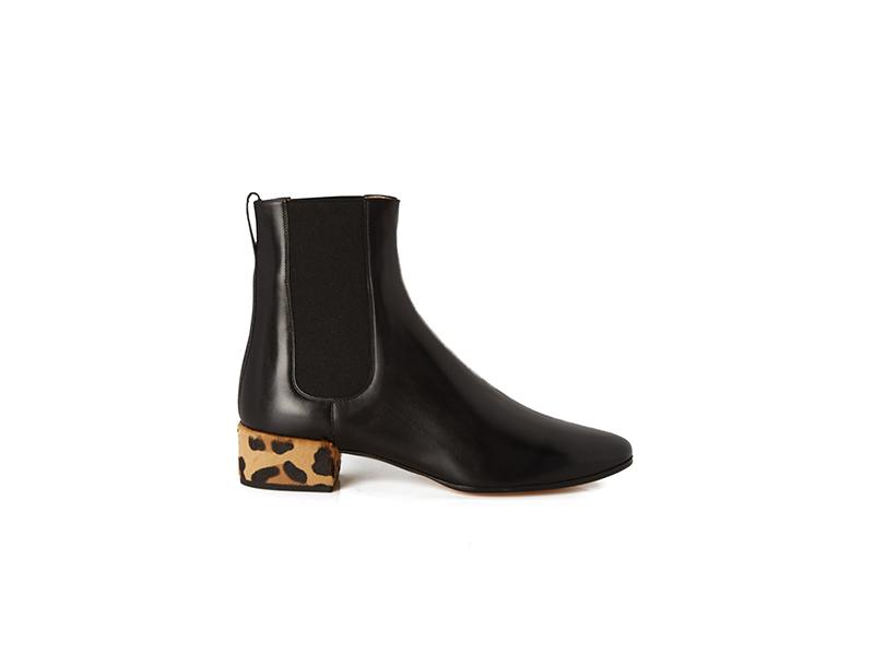 Francesco Russo Chelsea Leather And Calf-Hair Ankle Boot