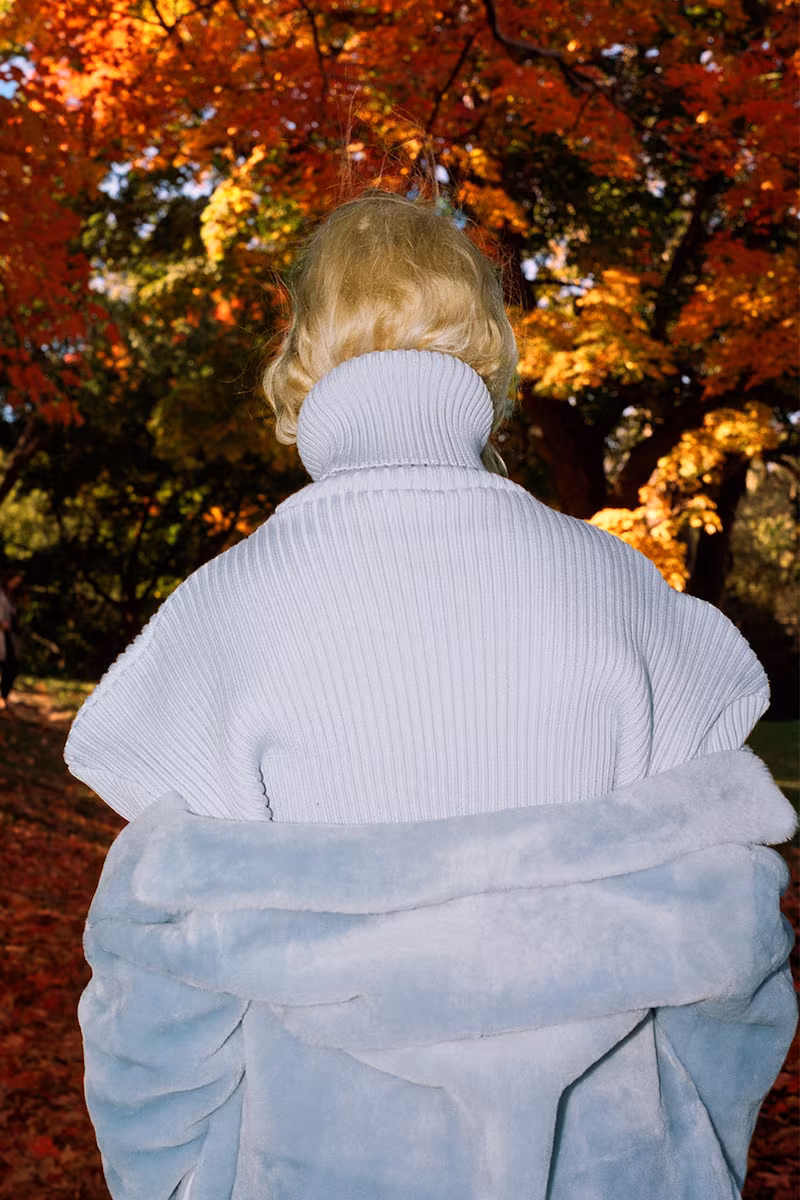 Jacquemus Blue Giant Shoulder Turtleneck