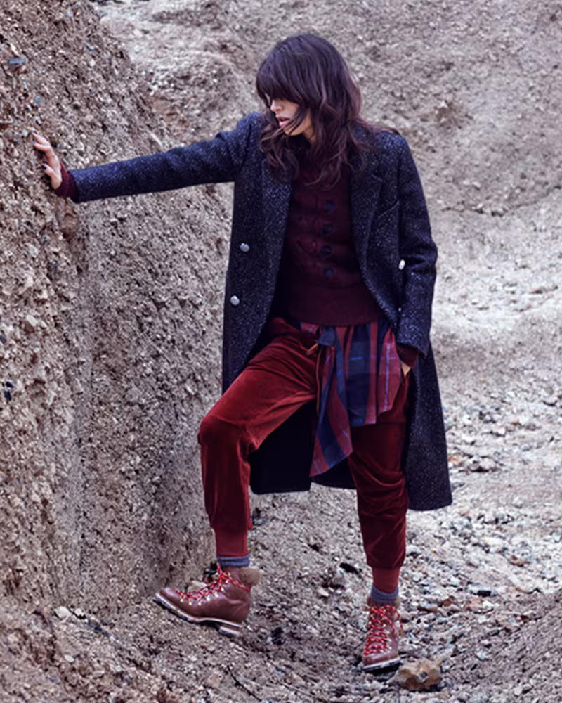 Joseph Blazz Double-Breasted Herringbone Coat