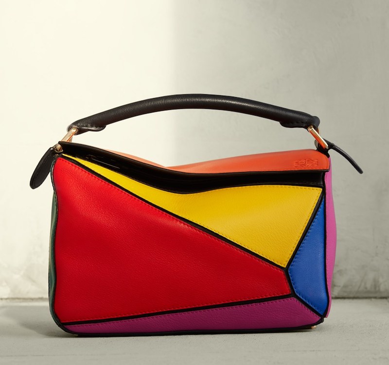 Loewe Small Puzzle Colorblock Calfskin Leather Bag