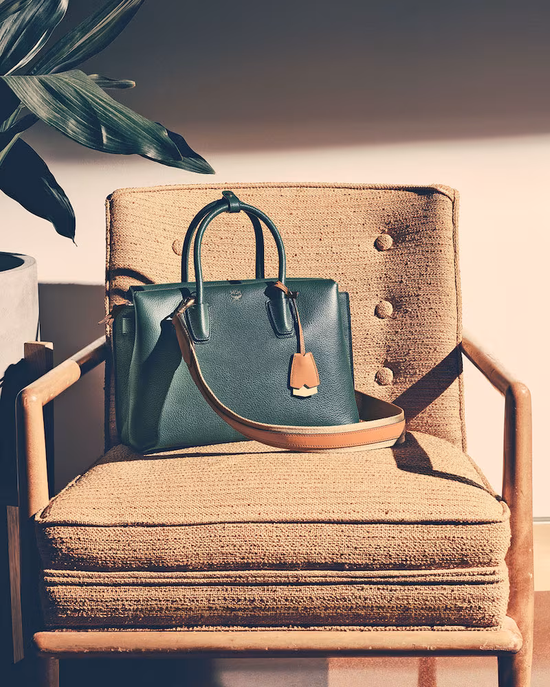 MCM Milla Medium Leather Tote Bag