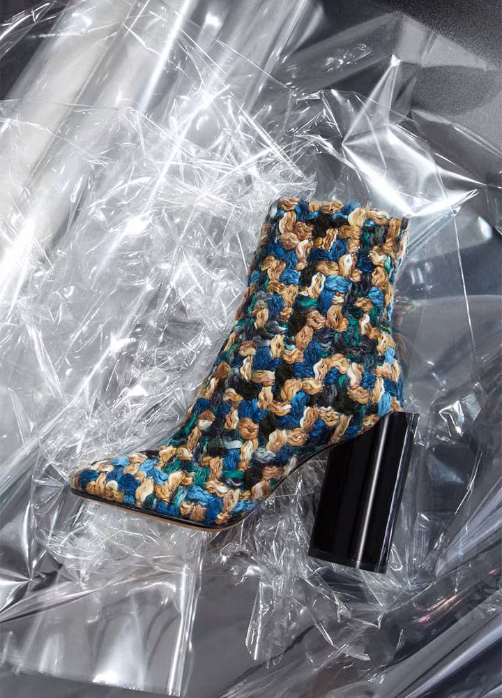 Maison Margiela Cylinder Fabric-Detail Ankle Boots