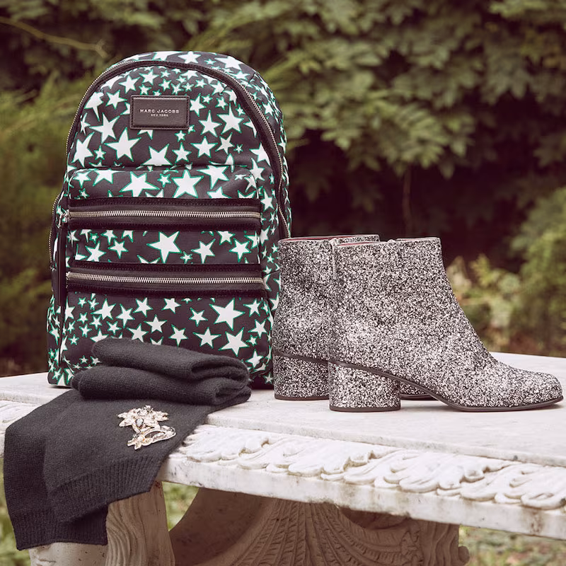 Marc Jacobs Flocked Stars Printed Biker Backpack