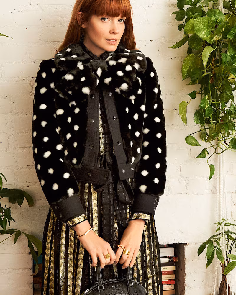 Marc Jacobs Spotted Faux Fur Jacket