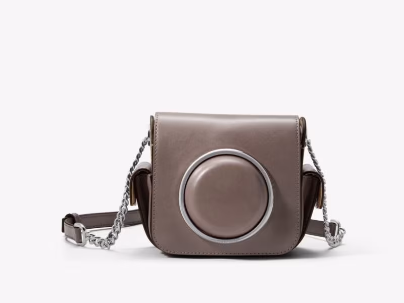 Michael Kors Scout Medium Leather Camera Bag in Cinder