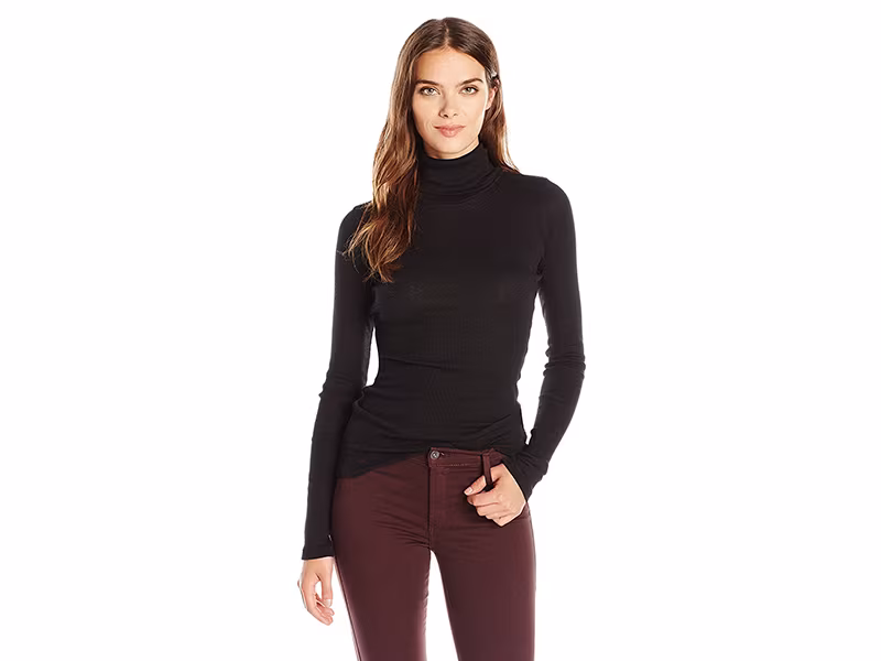 Michael Stars 2x1 Shine Longsleeve Turtleneck