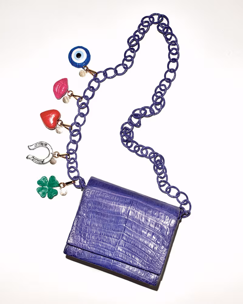 Nancy Gonzalez Gio Crocodile Charm Crossbody Bag