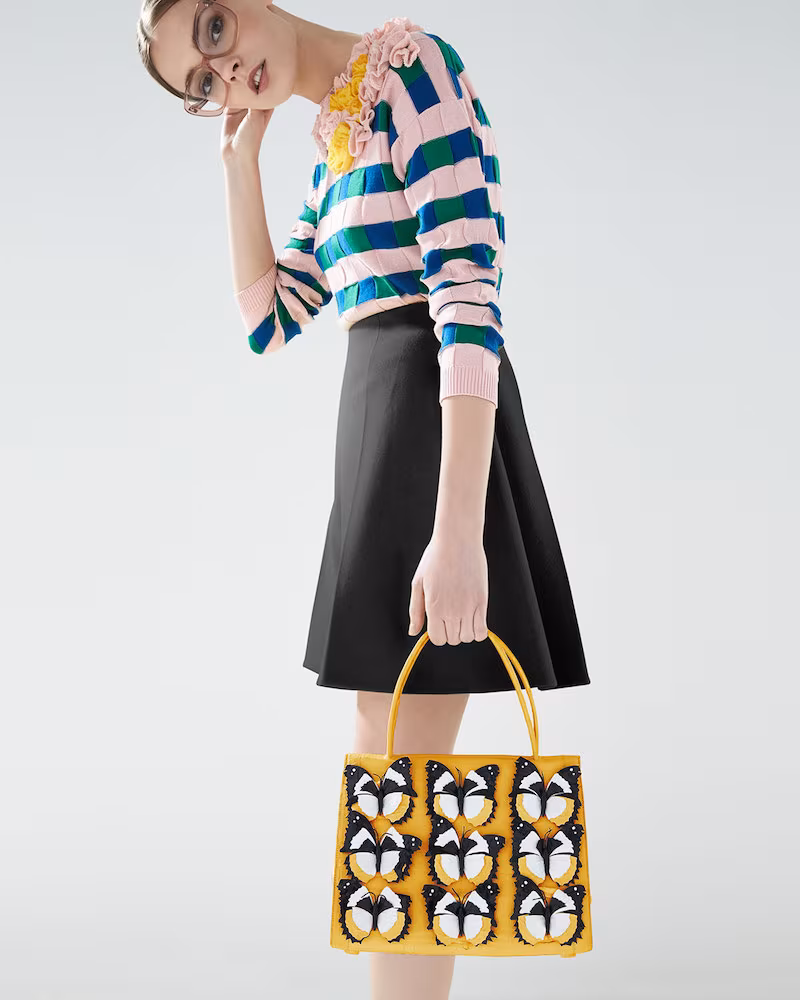 Nancy Gonzalez Wallis Medium Butterfly Crocodile Tote Bag